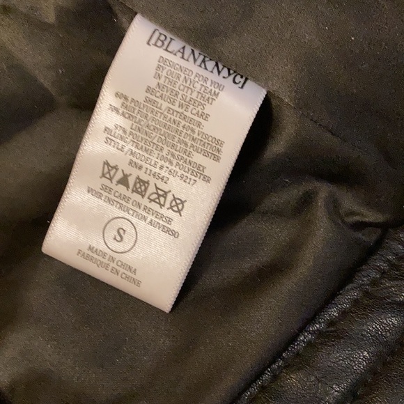 BlankNYC Black Leather Moto Jacket with Faux Fur - Small - Picture 3 of 4